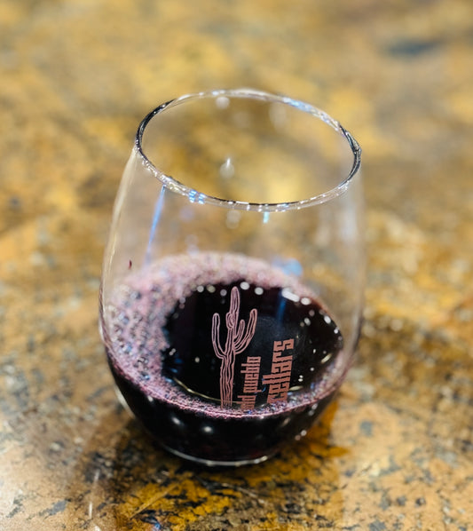 Rose Gold Logo Glass
